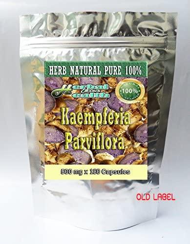 THAI LANNA INDUSTRY Kaempferia Parviflora-Black Ginger-Black Galangal-krachai Dum in Thai 500 Mg. 180 Caps.from Thailand