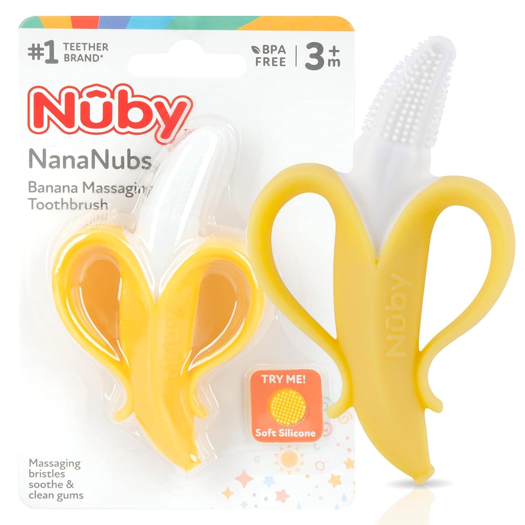 Nuby Nuby Nananubs Banana Massaging Teether, Yellow (Pack of 16)