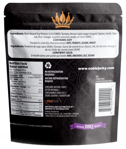 Noble Jerky Noble Jerky - Vegan, Vegetarian, Plant Based Snack, Non-GMO (BBQ, 12 Bags (70 gram Bags))