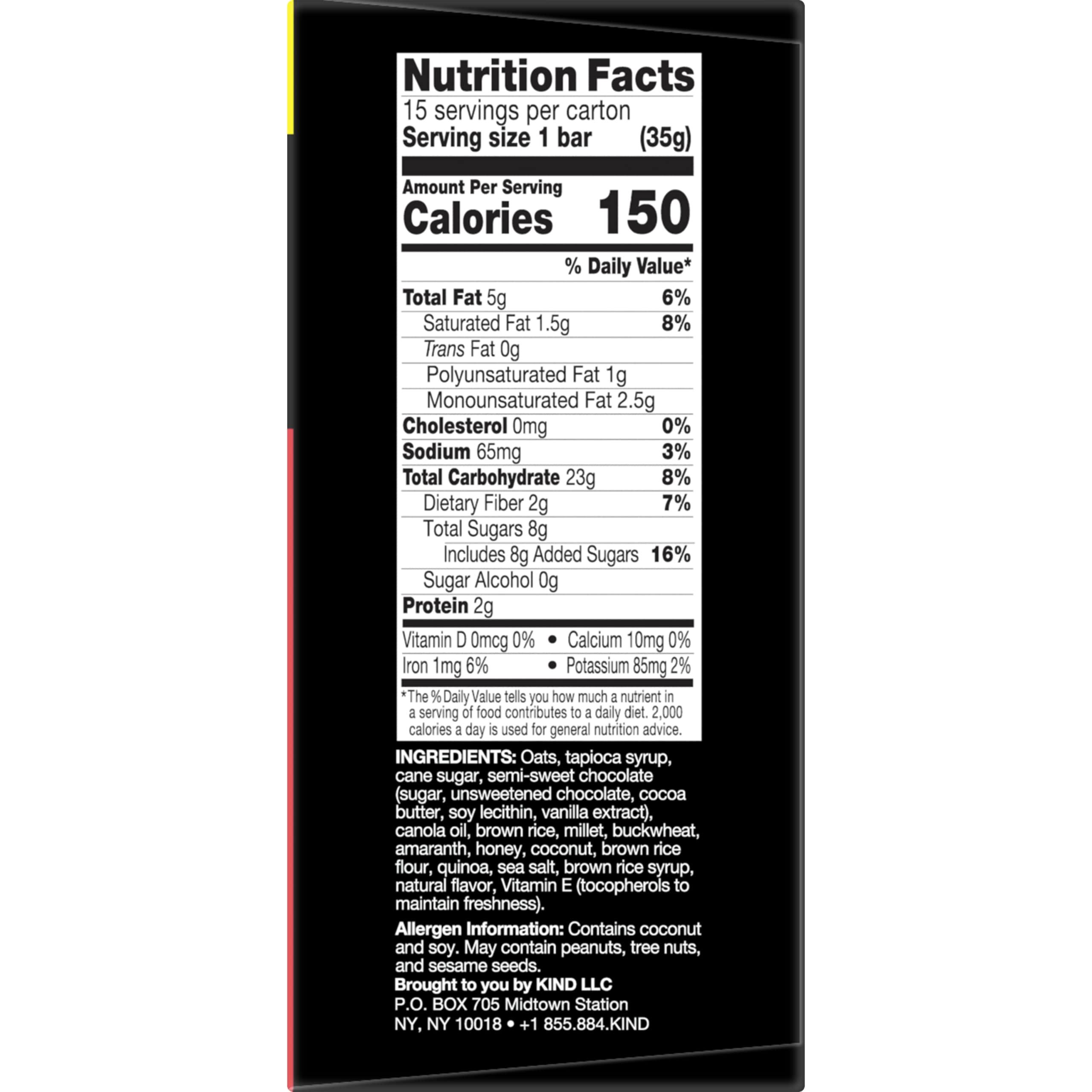 KIND KIND Healthy Grains Bars, Dark Chocolate Chunk, 1.2 Ounce,Gluten Free, 15 Count (Pack of 4)