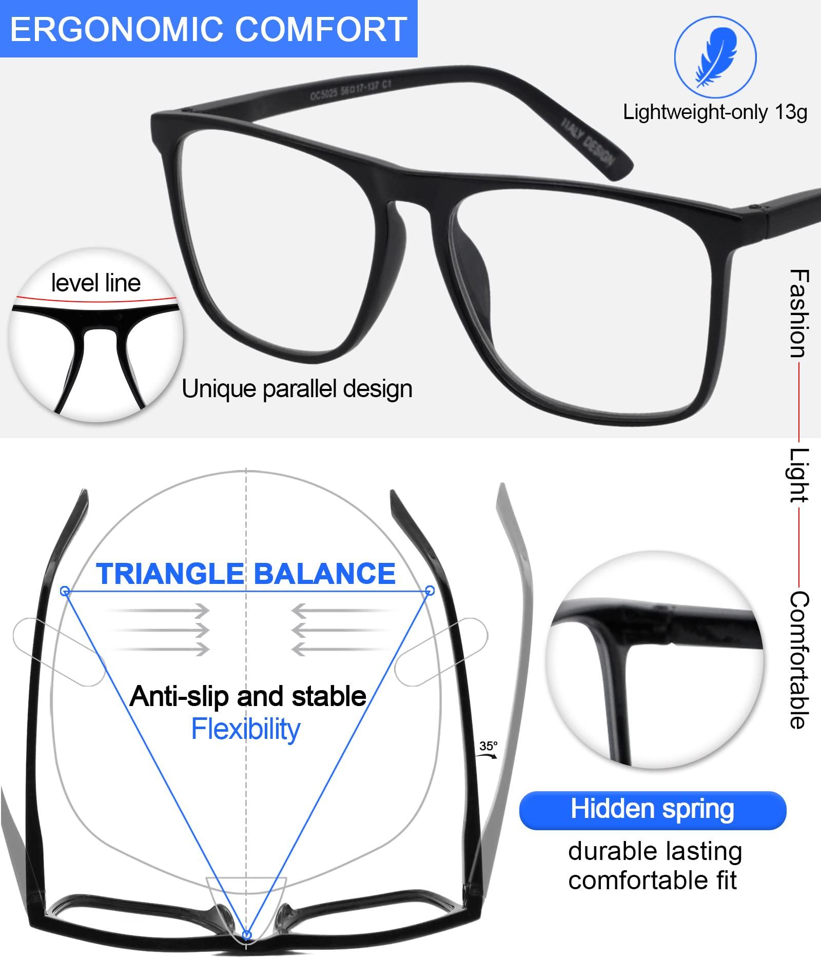 MARE AZZURO MARE AZZURO Men's Oversized Reading Glasses 1.75 Big Square Readers for Large Head 1.00 1.25 1.50 1.75 2.00 2.25 2.50 2.75 3.00 3.50 4.00 5.00 6.00 (Tortoise, 175)