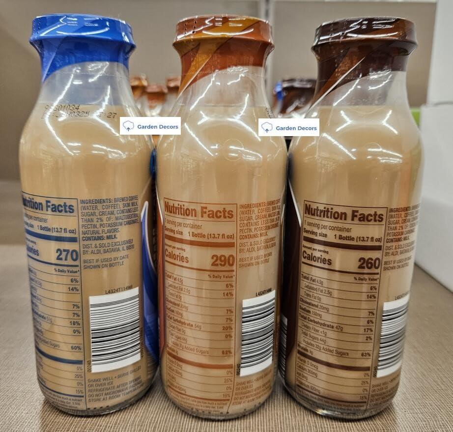 Generic Generic Barissimo Iced Latte Coffee & Milk Beverage French Vanilla, Coffee Latte, Mocha 13.7fl oz 405ml (Three Bottles)