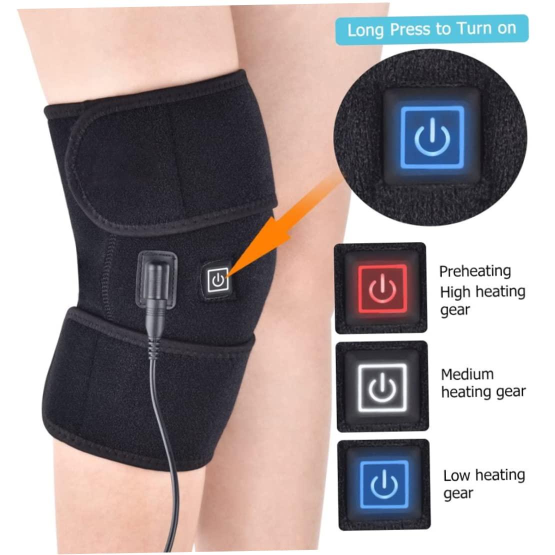 KUYYFDS Heated Knee Braces Pain Relief Heated Knee Pad Massager Support Warm Wrap Rechargeable Electric Adjustable Temperature for Winter