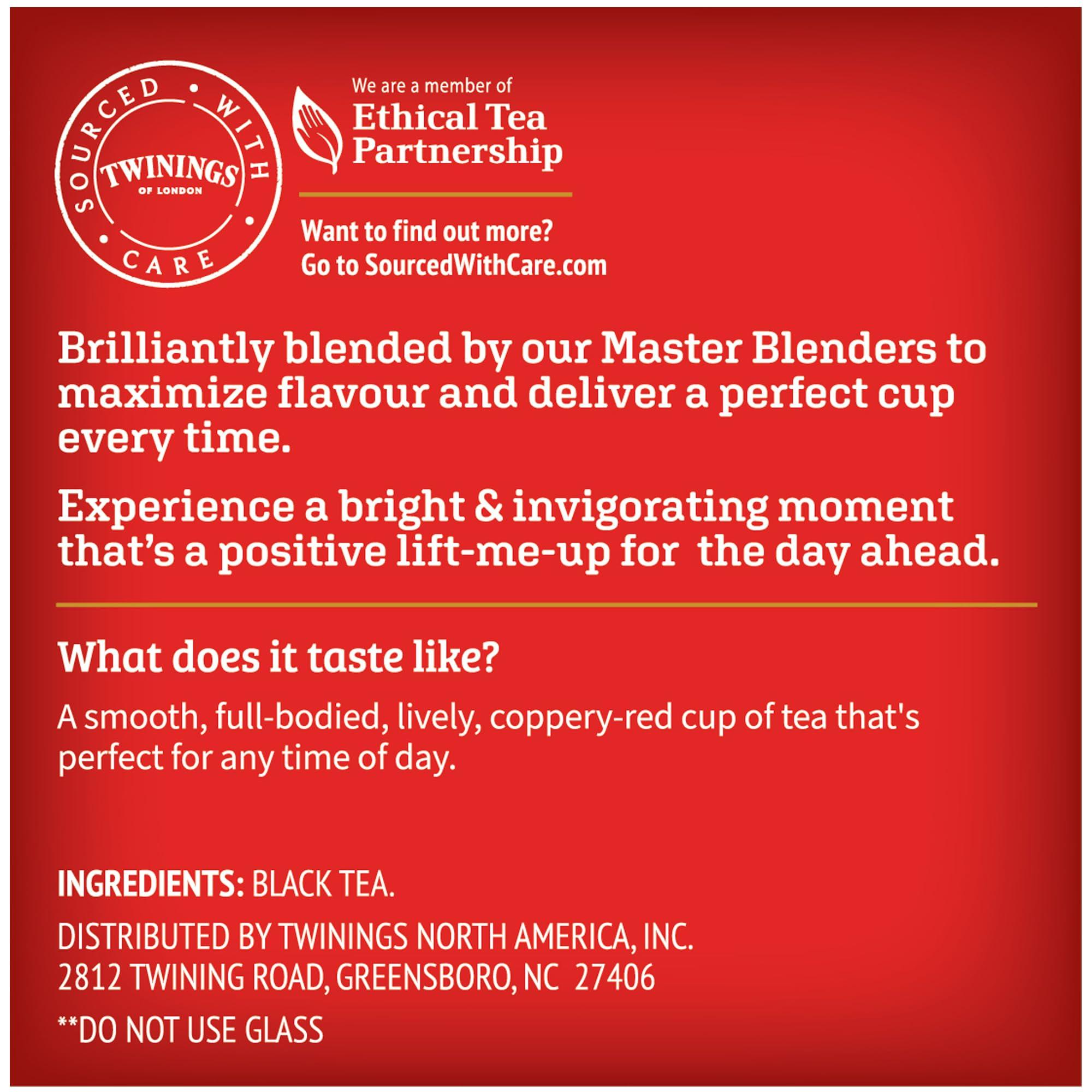 Twinings Twinings English Breakfast Black Tea K-Cup Pods for Keurig, 24 Count (Pack of 1), Smooth, Flavourful, Robust, Caffeinated, Enjoy Hot or Iced | Packaging May Vary