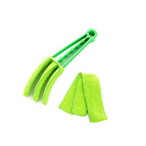 tooloflife Venetian Blind Cleaner Washable Blind Duster Slat Cleaners Tool Cleaner Brush for Window Shutters(Green)
