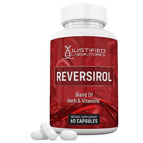 Justified Laboratories Reversirol Advanced Formula 620MG Formula Supplement Pills 60 Capsules