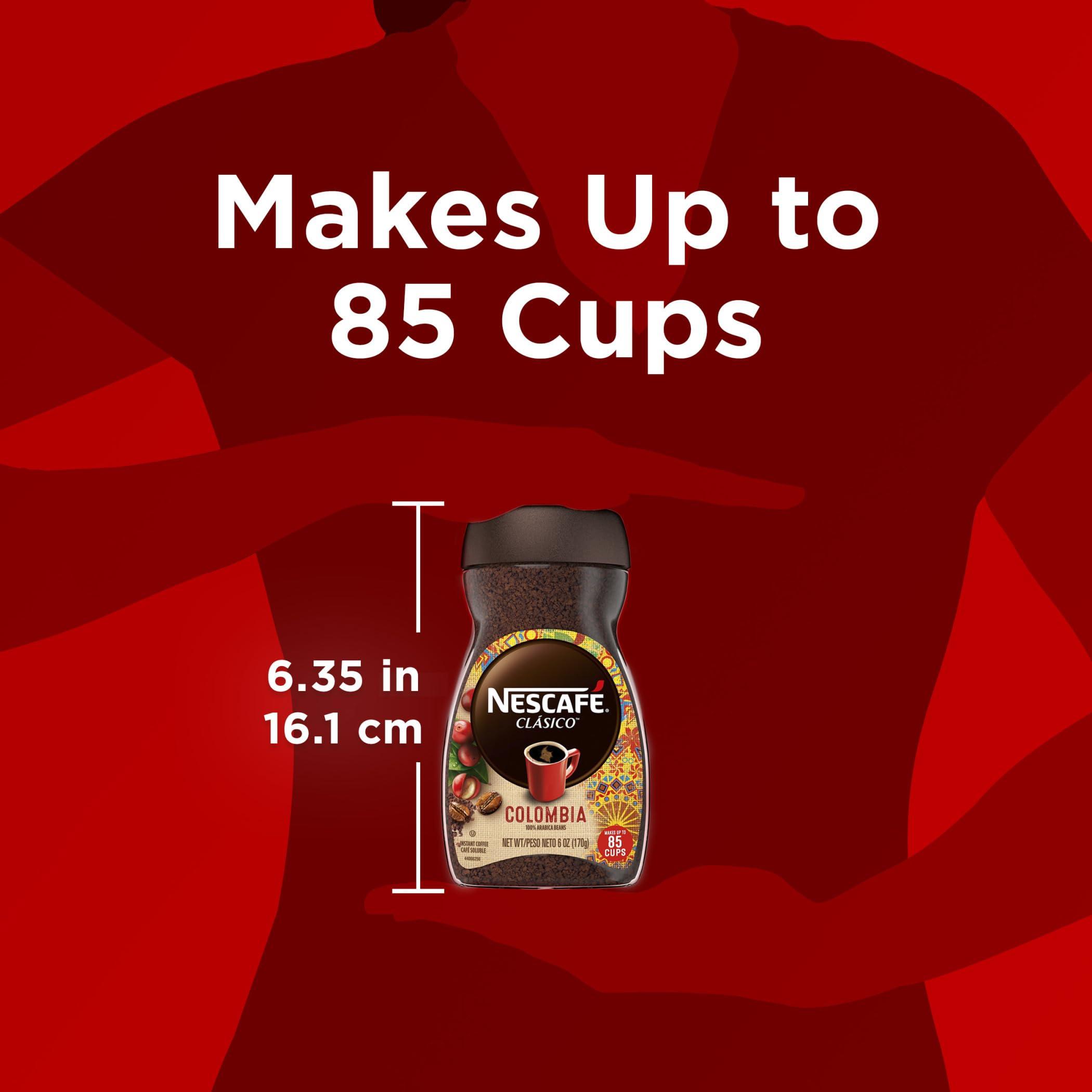 Nescafe NESCAF CLSICO Colombia, Medium Roast Instant Coffee, 6 oz. Jar