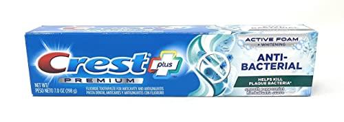 Crest Crest Premium Plus Anti-Bacterial Toothpaste, Smooth Peppermint Flavor 7.0 oz (Pack of 3)