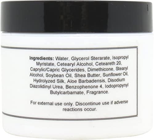 Eclectic Lady Eclectic Lady Vanilla Almond Satin and Silk Cream, Body Cream, Body Lotion, 4 oz - Shea Butter, Aloe, Silk Amino Acids, Vitamin E, Phthalate-Free, Handcrafted in USA - Perfect For Women