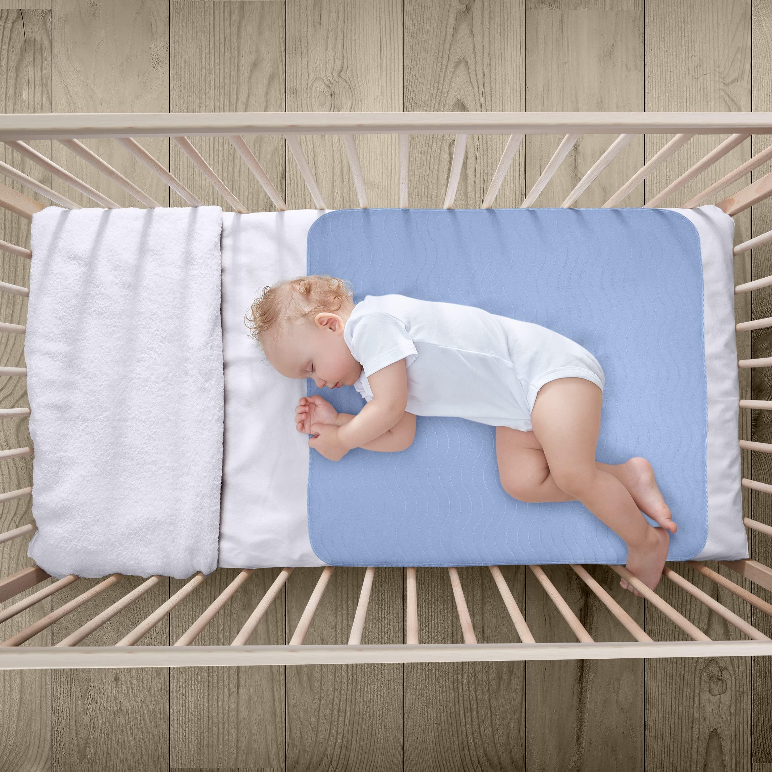 Utopia Bedding Utopia Bedding Washable Underpads 18\" x 24\" (Pack of 4), Waterproof Reusable Heavy Absorbency Incontinence Bed Pads for Adults, Kids, Elderly and Pets, Bedwetting Pads for Sofa and Couch (Blue)