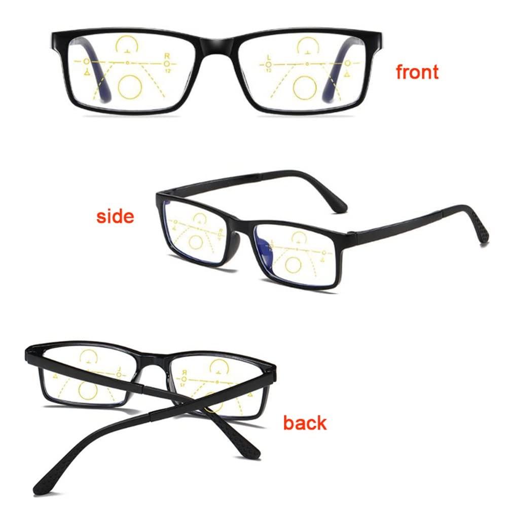 LENG LENG Progressive Multifocal Reading Glasses Men Computer Readers Blue Light Blocking Eyeglasses Lightweight Presbyopic Glasses +1.0 +1.5 +2.0 +2.5 +3.0 (Size : 1.5 X)