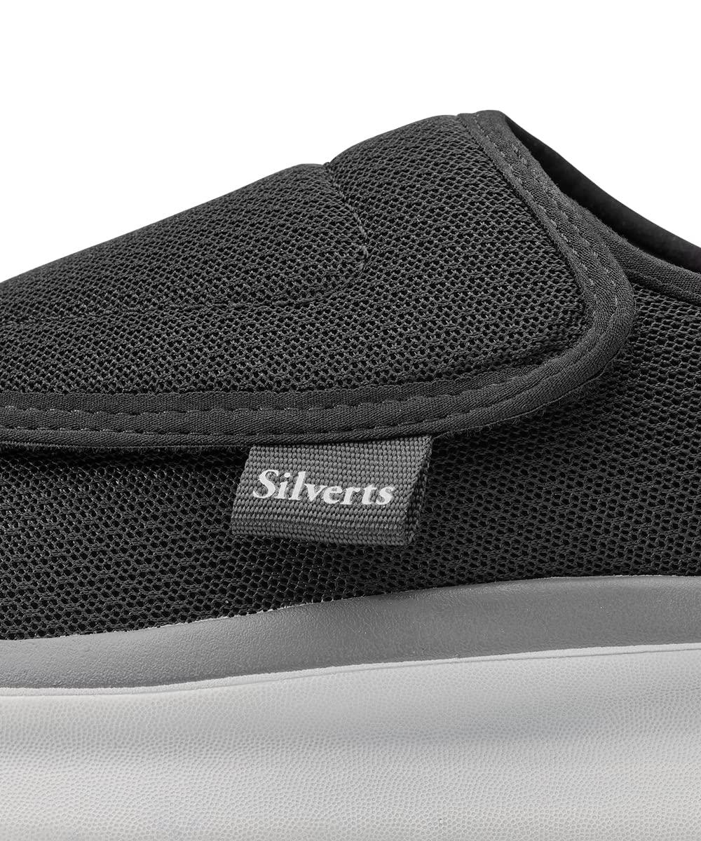 Silvert\'s Adaptive Clothing & Footwear Womens Extra Wide Comfort Shoes with Easy Closures for Adjustable Fit - Black 10