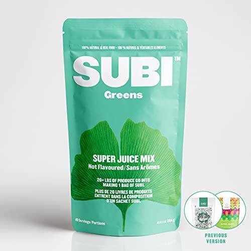 SUBI SUBI Best Green Superfood NOT Flavoured Vegetable and Daily Greens Replacement Raw Ingredients: Matcha, Kale, Barley Grass, Spirulina, Acai, Goji Berry + More Morning Energy Booster 40 Day Supply