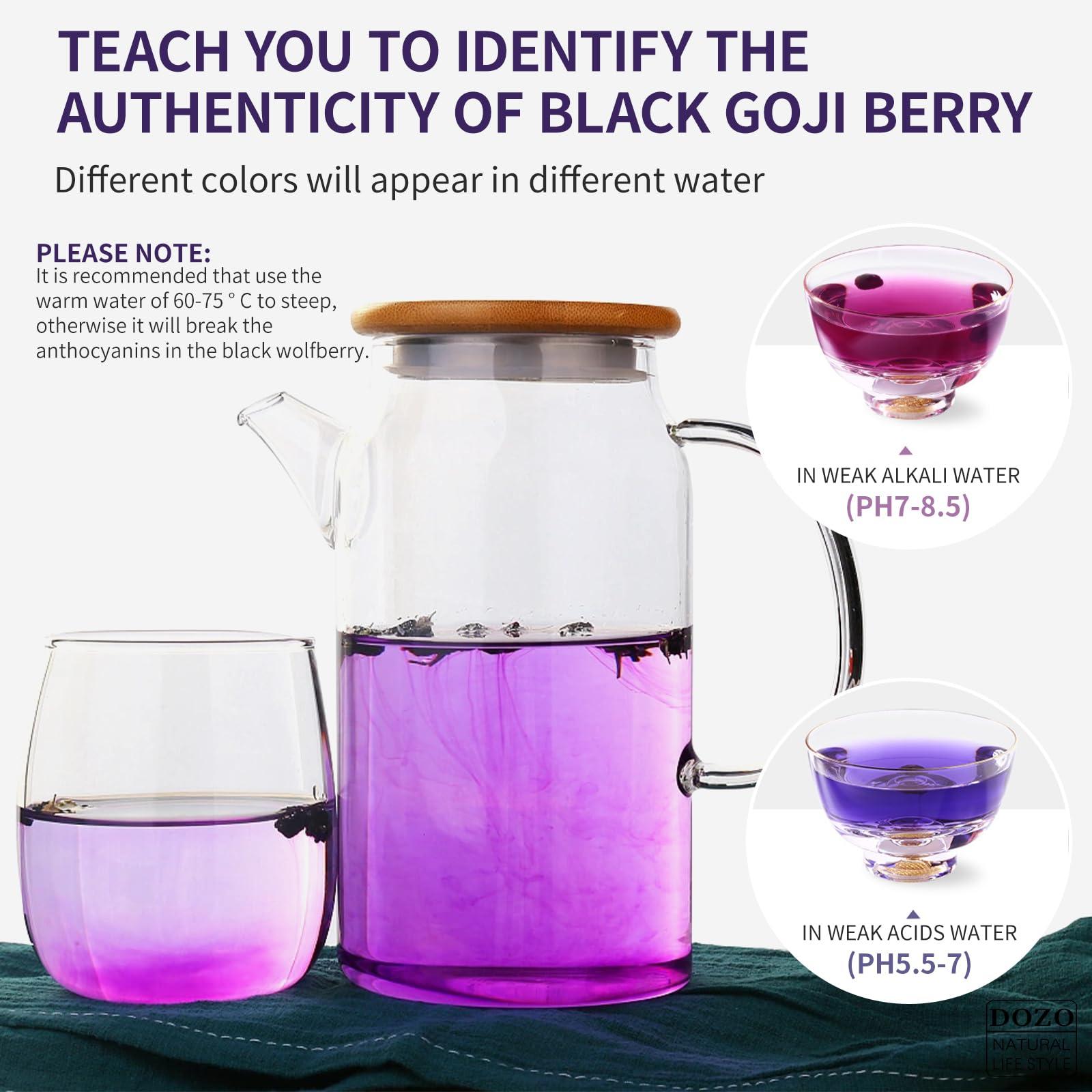 DOZO DOZO Black Goji Berry Black Wolfberry | Dried Goji Berries Fruit Wild Natural Black Goji Berry Tea Fruit Anthocyanin Non-GMO No Additives 10.5oz/300g