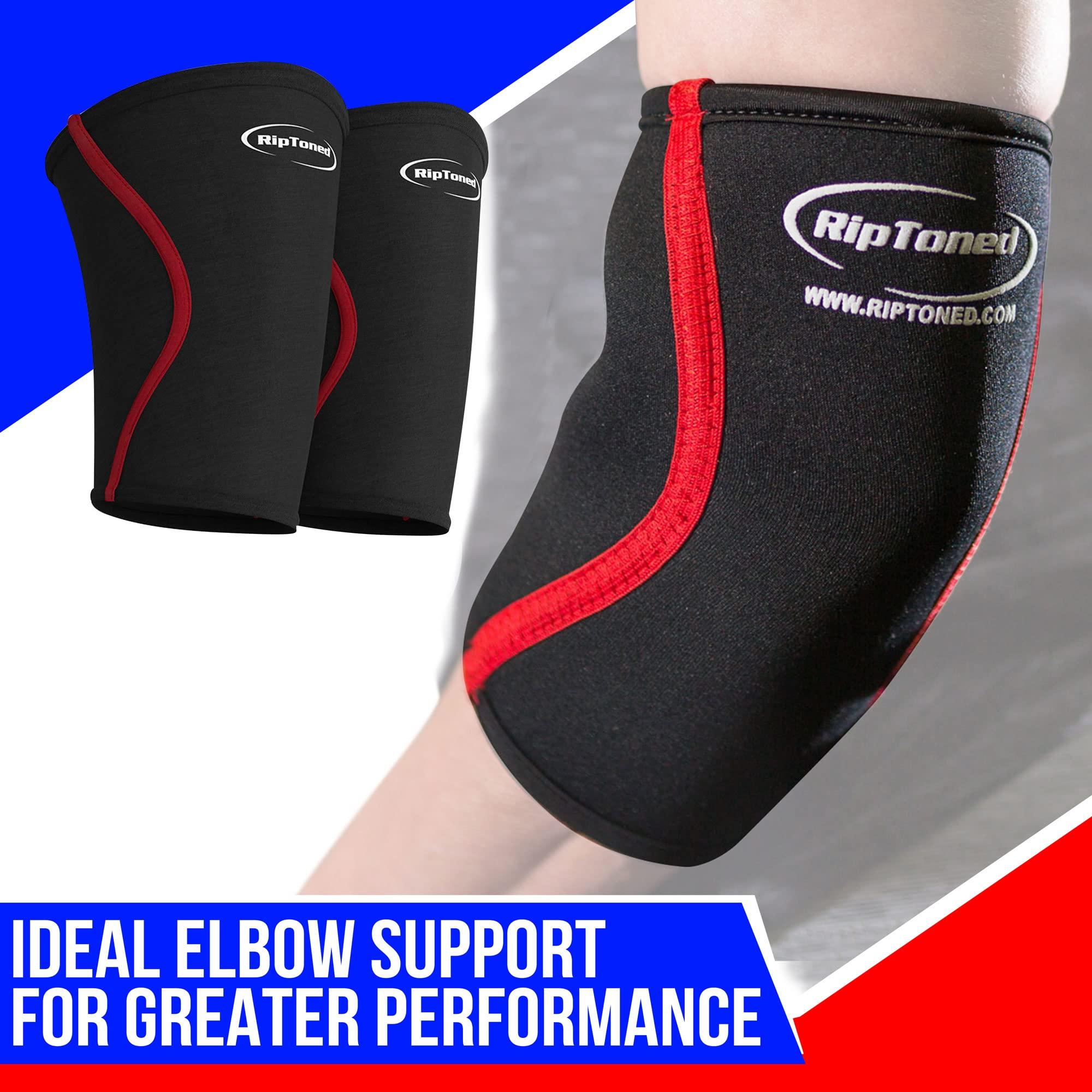 Rip Toned Rip Toned Elbow Sleeve Weightlifting - Elbow Wraps Compression Support & Pain Relief - Arm Sleeve for Men & Women- Durable Gym Elbow Brace for Strong Weight Training & Recovery - See Sizing Guide