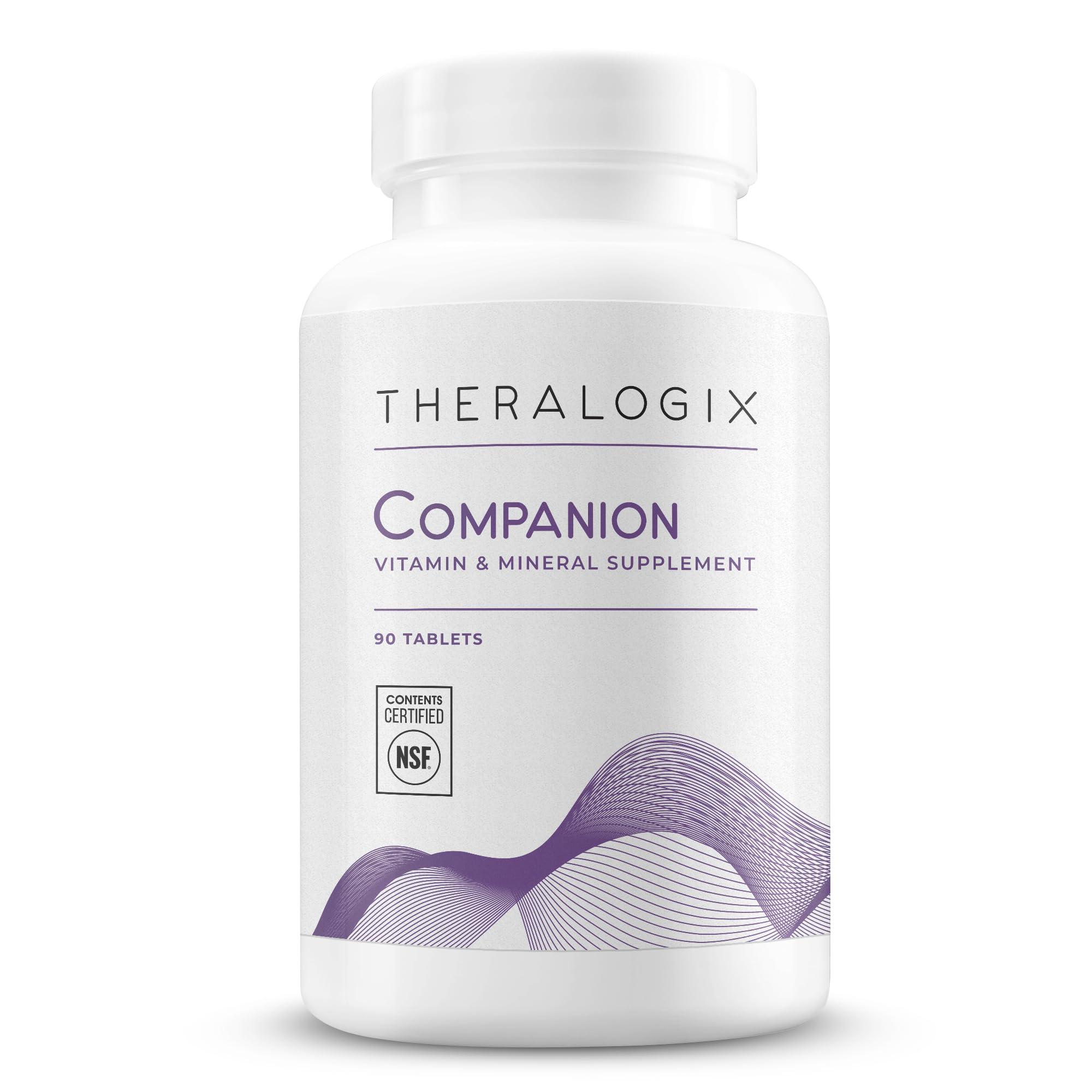 Theralogix Theralogix Companion Multivitamin & Mineral Supplement - 90-Day Supply - Supplement for Women & Men Without Iron, Vitamin D, or Vitamin K - B Vitamins, Zinc & Magnesium - NSF Certified - 90 Tablets