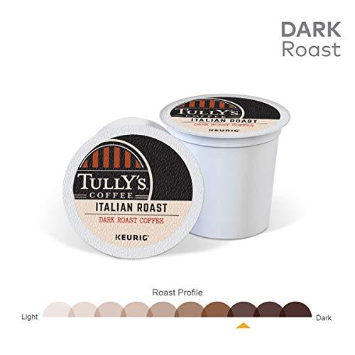 Tully's Coffee Tully's Coffee, Italian Roast, Single-Serve Keurig K-Cup Pods, Dark Roast Coffee, 144 Count (6 Boxes of 24 Pods)