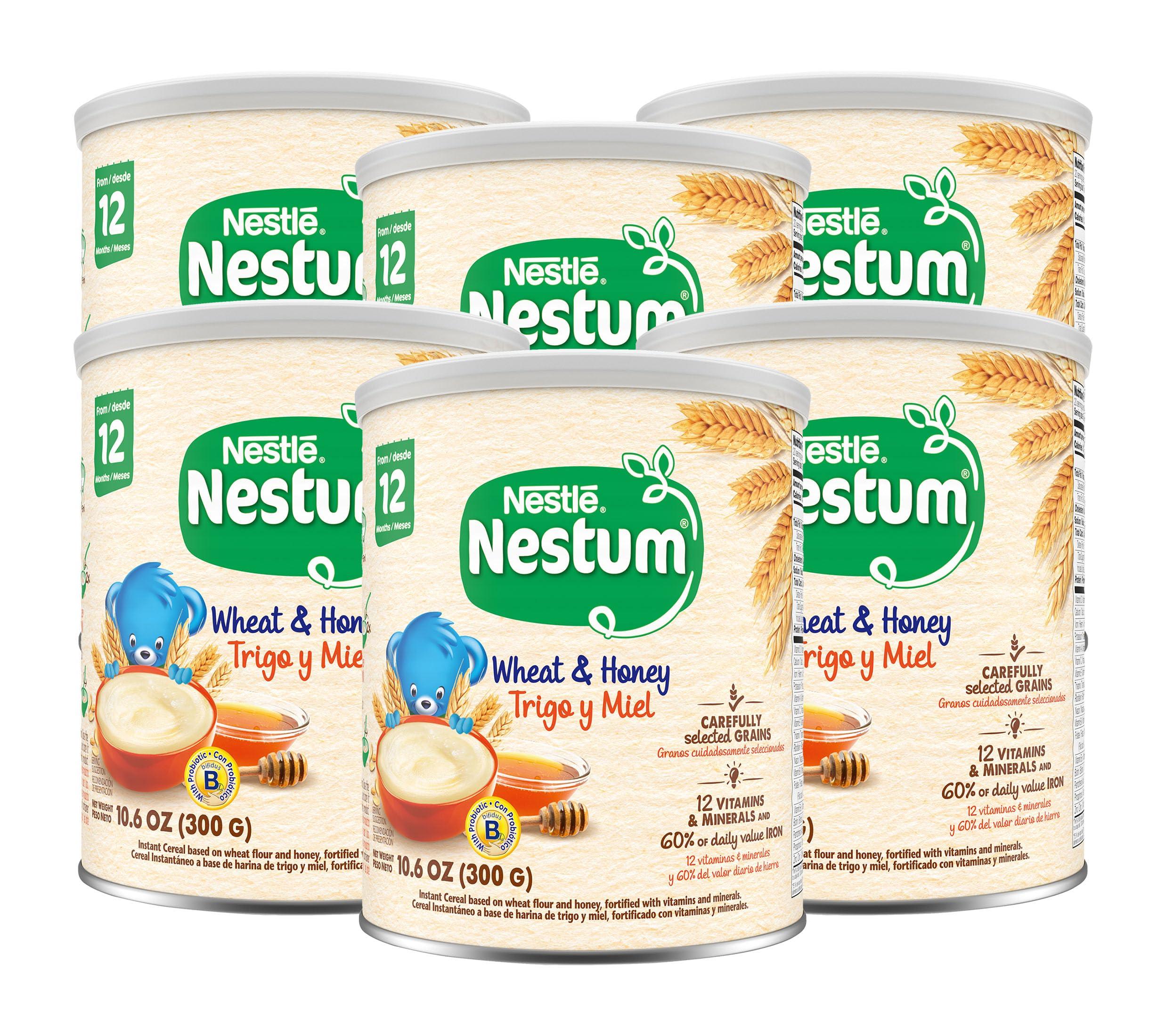 Gerber Nestle Nestum Cereal, Wheat and Honey, 10.5-Ounce Container (Pack of 6)