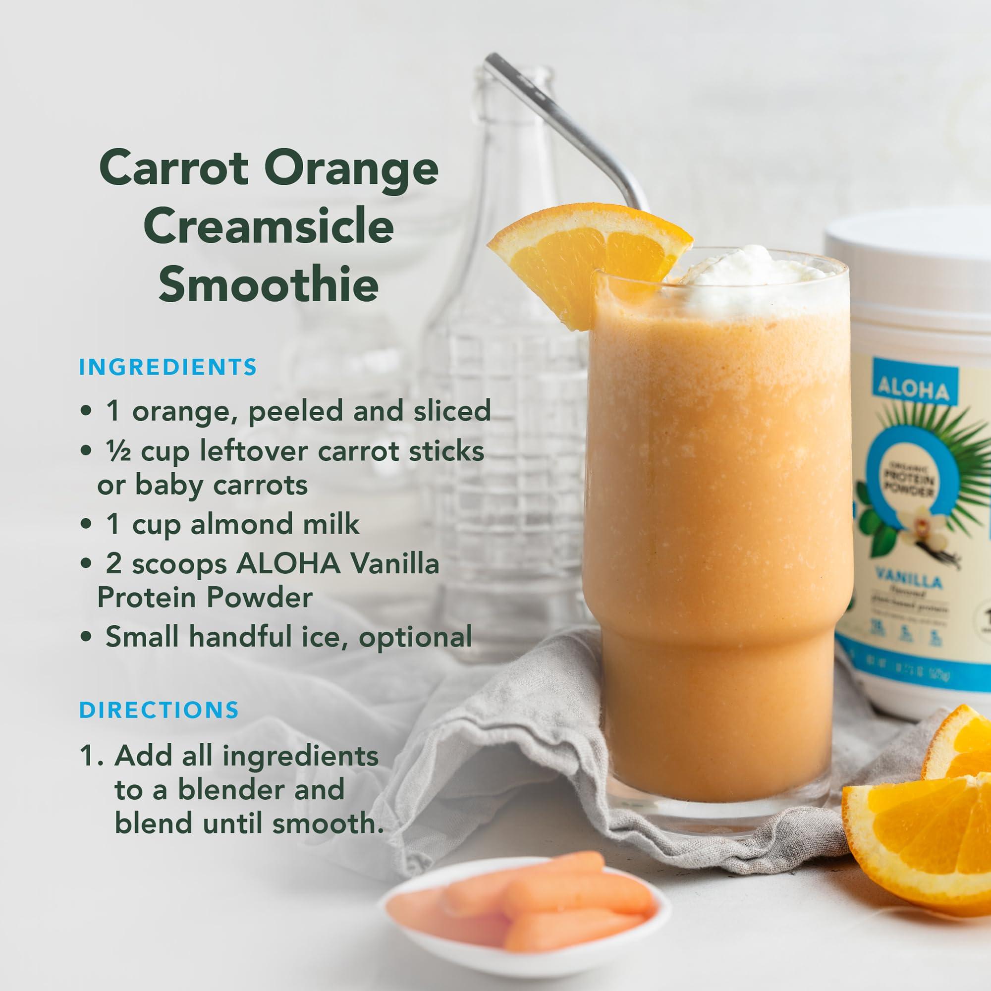 ALOHA ALOHA Organic Plant Based Protein Powder Bundle, Vanilla 19.6 oz & Chocolate 19.6 oz, 15 Servings Each