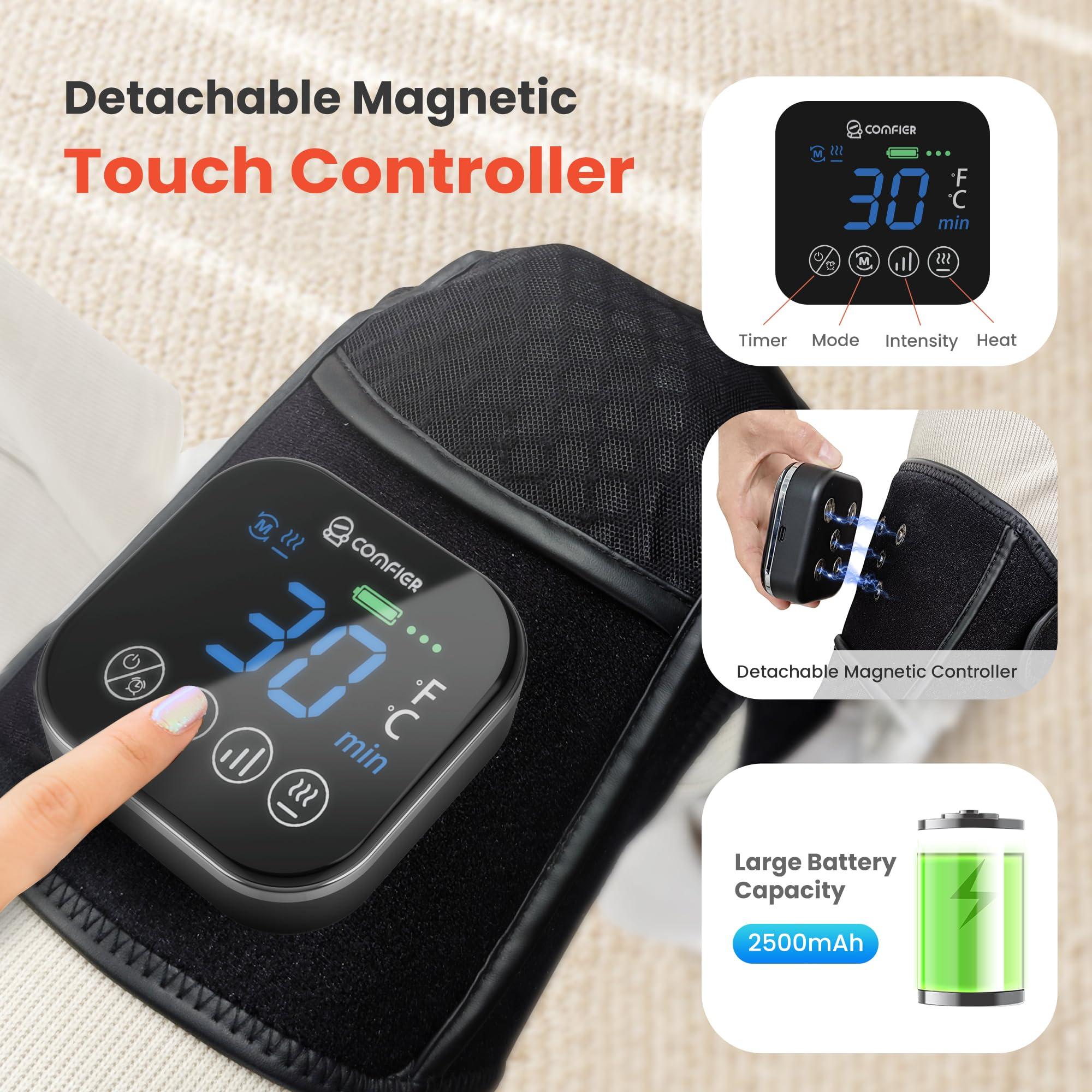 COMFIER COMFIER Cordless Knee Massager, Heated Knee Brace Wrap for Arthritis, Graphene Knee Heating Pad for Knee Pain, Electric Knee Support Fsa Hsa Eligible, Gifts for Men Women (1 Pack)