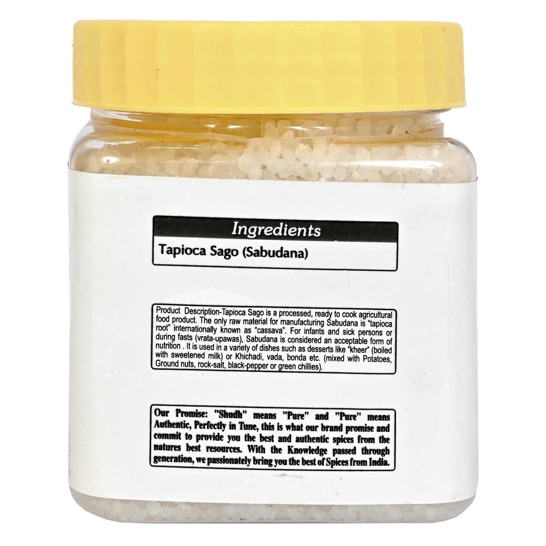 Shudh India Shudh india Sabudana (Tapioca/Sago) Pearls 8.8oz (250g) ~ All Natural | Vegan | No Colors | NON-GMO | Kosher | Indian Origin