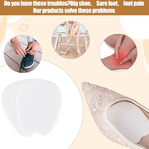 salbsever 9 Pairs Felt Tongue Pads Shoe Tongue Pads Cushion Inserts for Shoes Cushion for Shoes Adhesive Tongue Pads Self-Adhesive Heel Grips Non Slip Tongue Cushion Inserts Felt Shoe Pads for Men Women Unisex