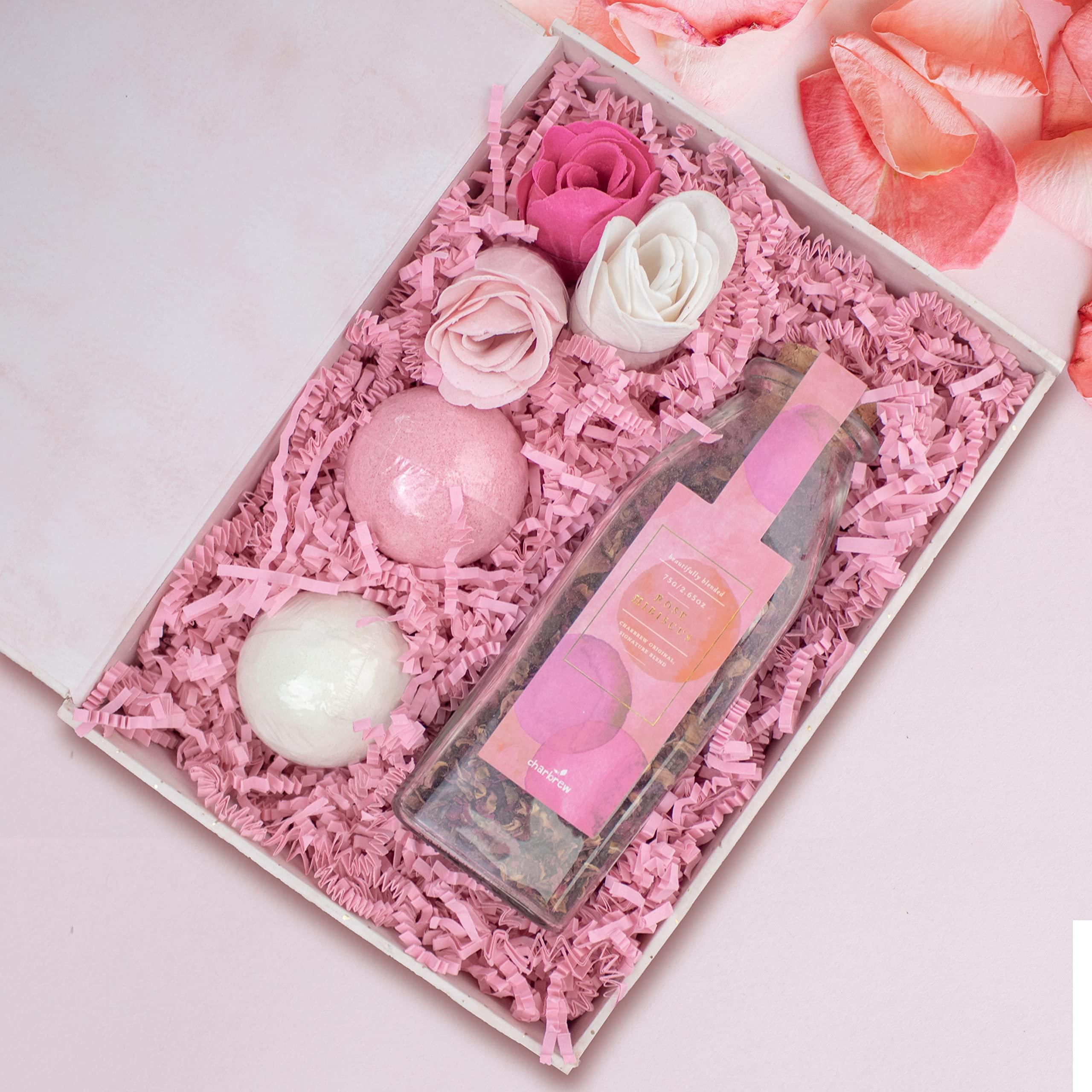 MagicWater Supply MagicWater Supply - White & Light Pink (1 LB per color) - Crinkle Cut Paper Shred Filler great for Gift Wrapping, Basket Filling, Birthdays, Weddings, Anniversaries, Valentines Day