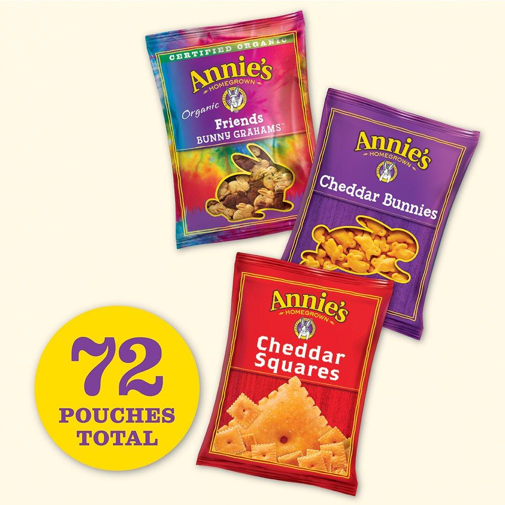 Annie's Homegrown Annie\'s Snack Pack Variety Cheddar Bunnies/Friends Bunny Grahams/Cheddar Squares Crackers 12 ct 11 oz