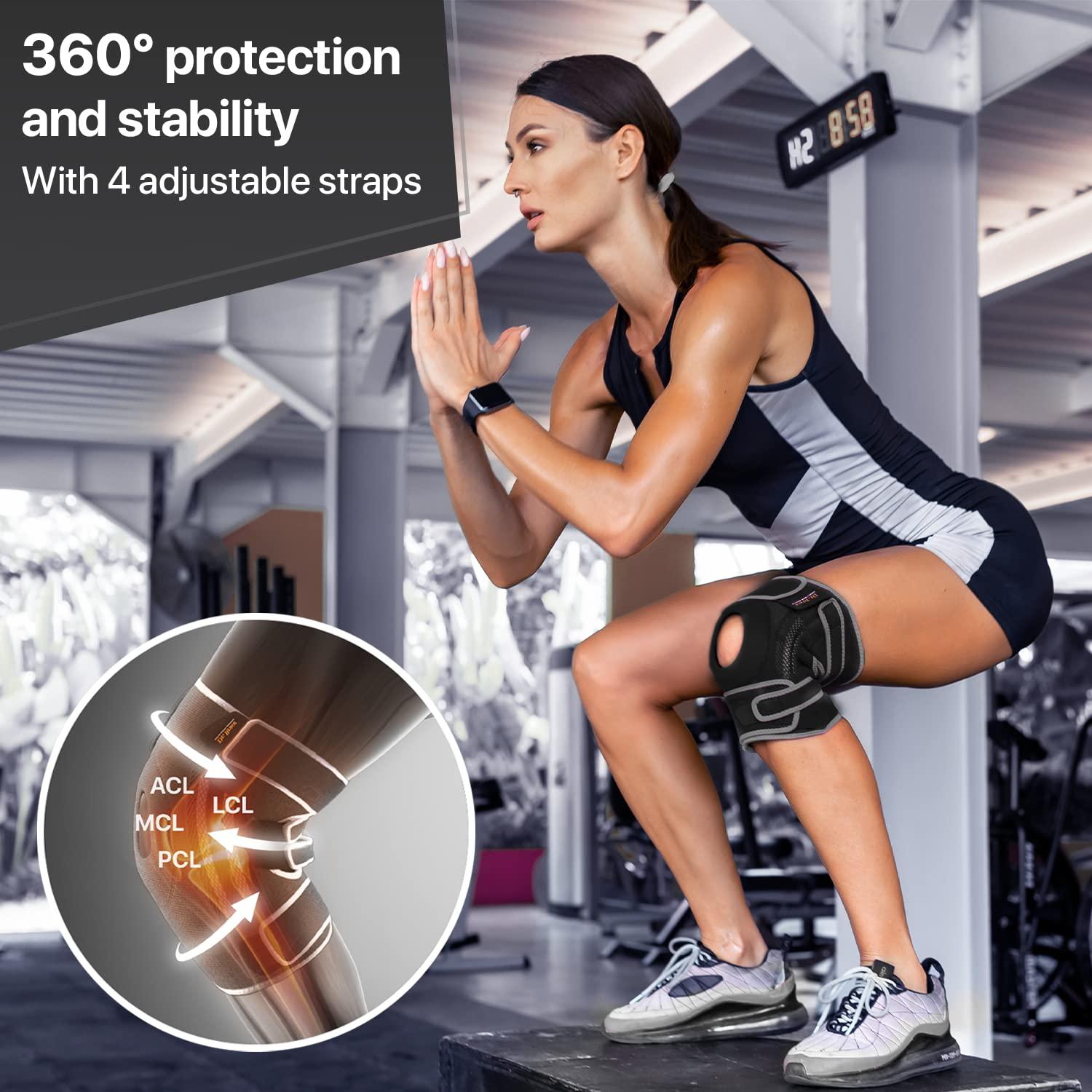 DR. BRACE DR. BRACE ELITE Knee Brace with Side Stabilizers & Patella Gel Pads for Maximum Knee Pain Support and fast recovery for men and women-Please Check How To Size Video (Mercury, Medium)