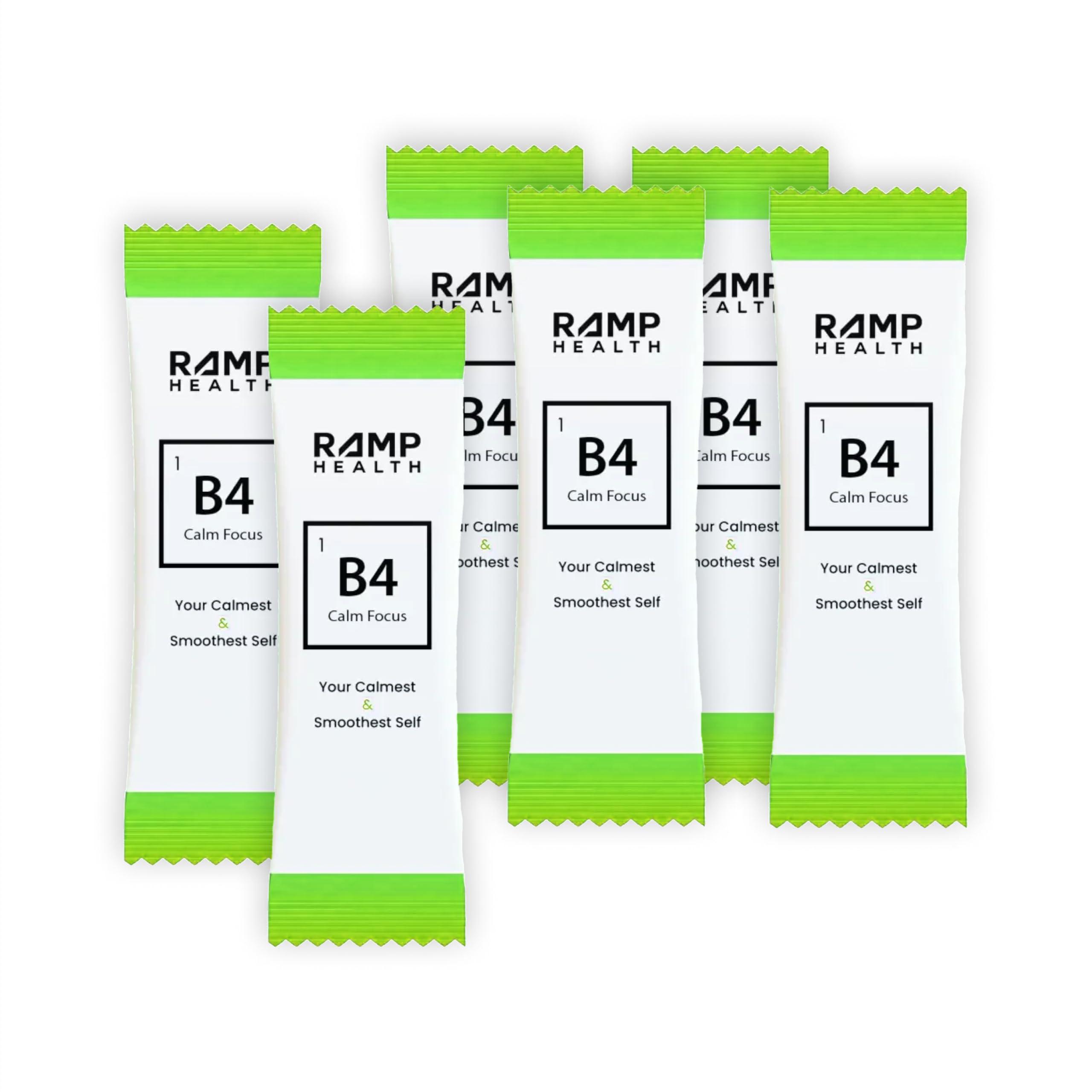 Ramp Health Ramp Health B4 Calm Focus - Brain Supplements for Memory and Focus - Focus Supplement - Brain Supplement - L-Theanine, Lemon Balm Extract and More - Citrus Smooth - 20 Count, White