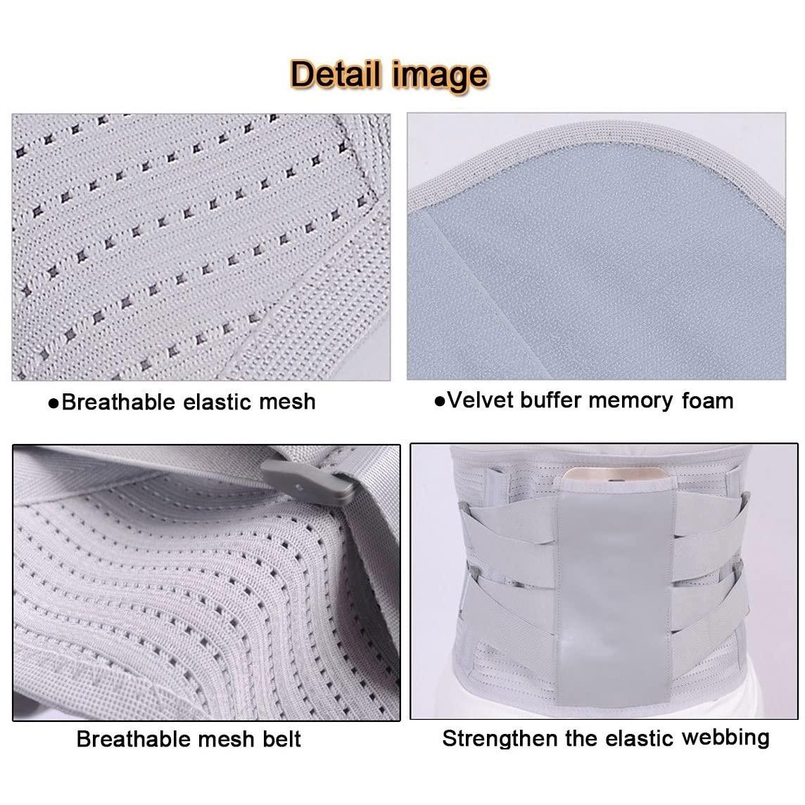 XWSM Back Brace for Lower Back Pain, Back Support Belt for Women Men, Breathable Lower Back Brace Lumbar Support Belt Lower Back Pain Relief, Herniated Disc Support (Color : A, Size : X-Large)