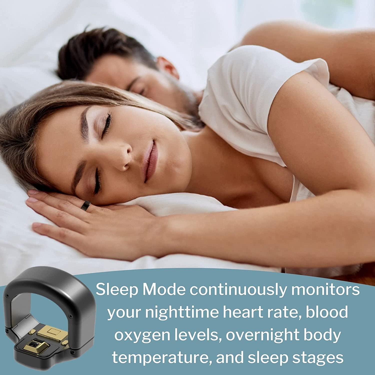 Circul Circul+ Smart Ring - Sleep and Wireless Activity Tracker - Continuously Records Heart Rate, Blood Oxygen Levels, Temperature, 1 Count, Med-Large