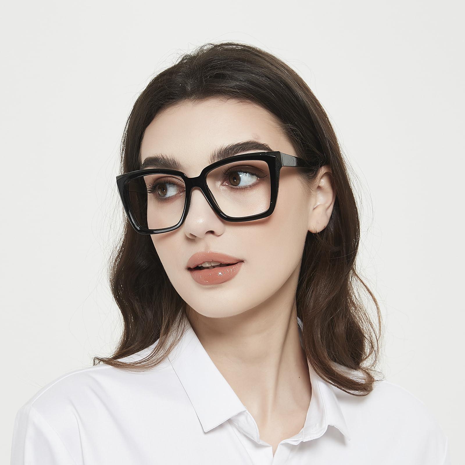 WEMOOTANTS WEMOOTANTS Oversized Black Reading Glasses 1.25 for Women Men Large Square Readers 1.0 1.25+ 1.5 1.75 2.0 2.25 2.5 2.75 3.0 3.5