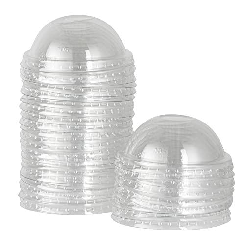Restaurantware LIDS ONLY: Dome-Shaped Lids, 50 Transparent Plastic Lids For 12 Ounce Coppetta To Go Cups - Cups Sold Separately, Disposable, Clear Plastic Dessert Cups Lids, For Dessert Takeaways- Restaurantware