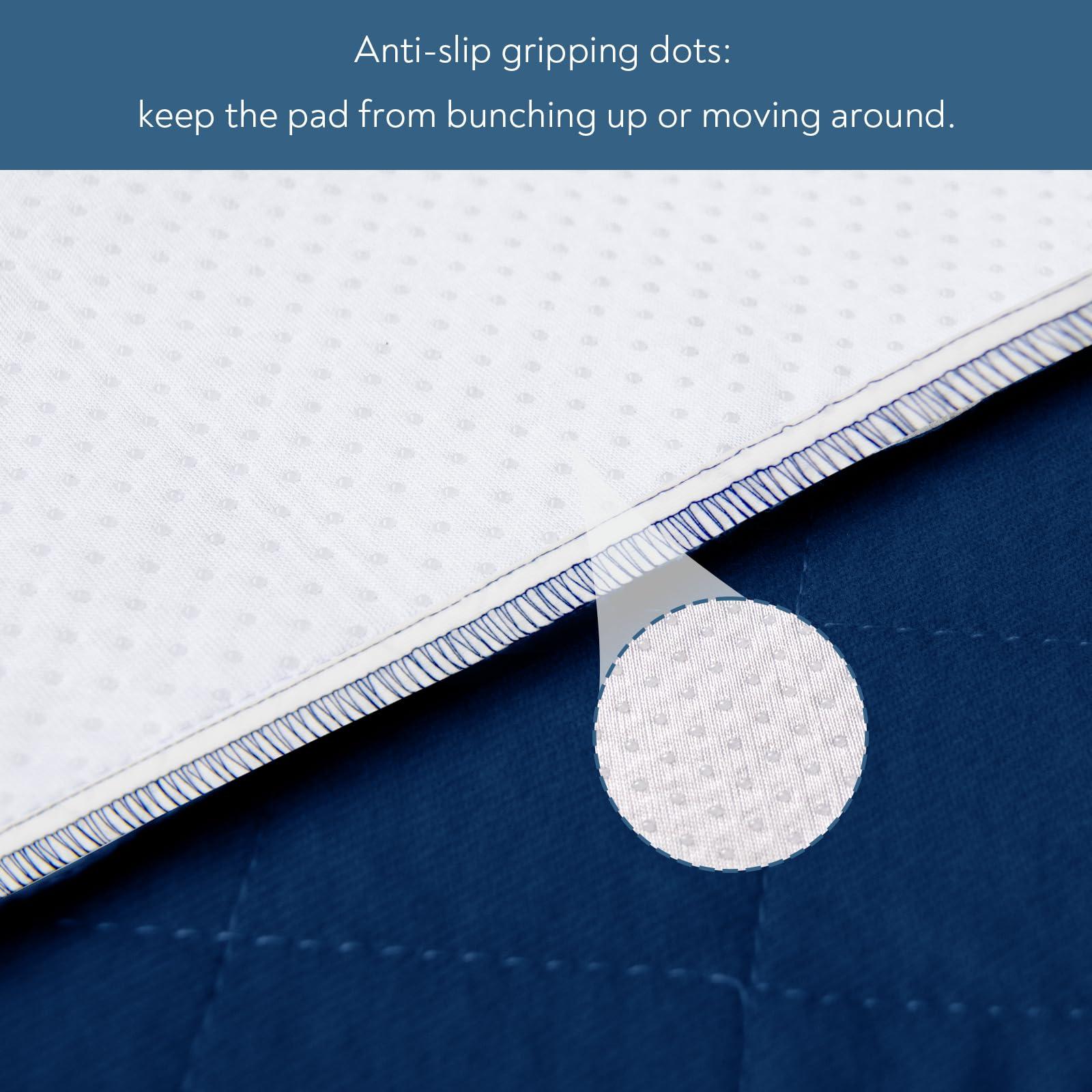 Magik & Kover Waterproof Chair Pads for Incontinence, 4 Pack Reusable Seat Protector Pads 22\" x 21\", Non-Slip Absorbent Wheelchair Pad Covers, Washable Chair Pads for Adults, Kids & Pets - Navy