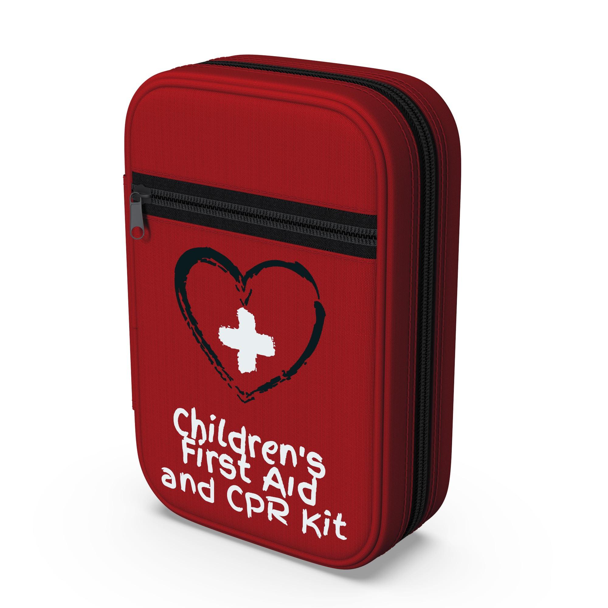 The Life Safety Pro Small, First Aid and CPR Kit for children, toddler, and kids. Large Variety of Bandages to fit your childs injuries. Perfect travel first aid kit, Diaper Bag, Backpack, Car, and More. Quick and Effect