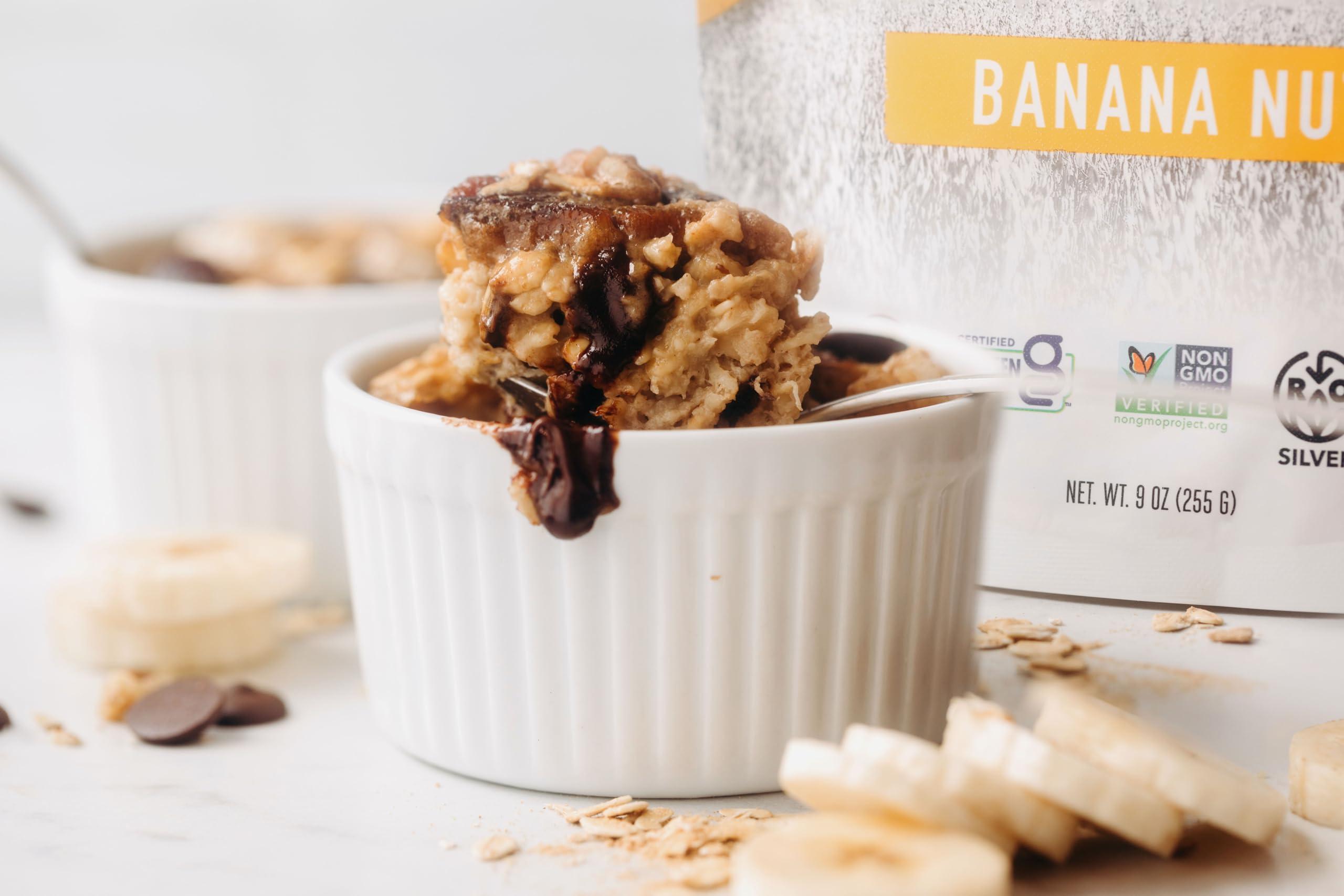 Wildway Wildway Organic Rolled Oats, Overnight Oats | Glyphosate-Free, Gluten-Free Oatmeal | Non-GMO, Plant-Based Protein | Regenerative, Sustainable, Traceable Organic Oats | Banana Nut | 9 Oz