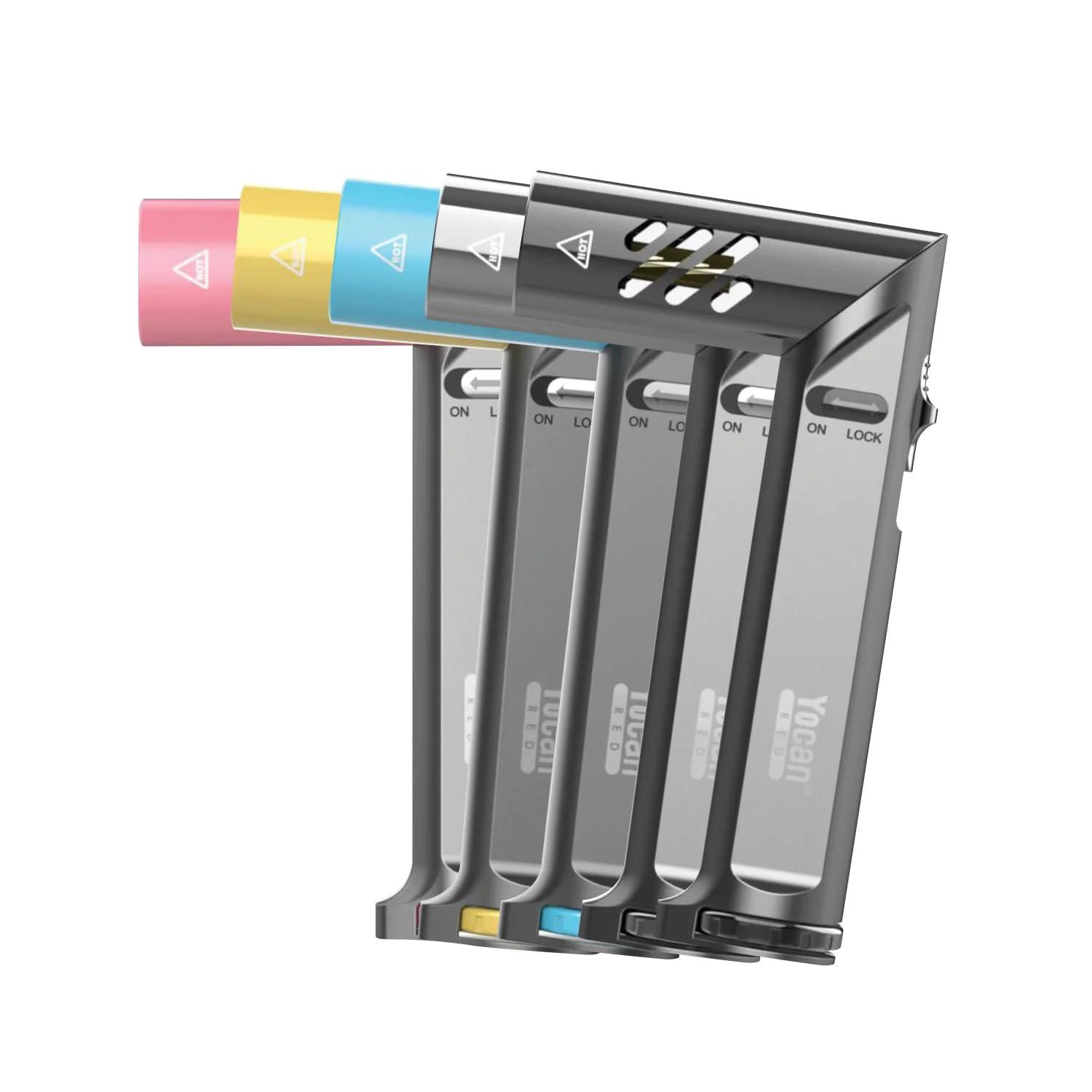 LIGHTERUSA Yocan Red Series Shift Butane Windproof Torch Lighter, Yellow