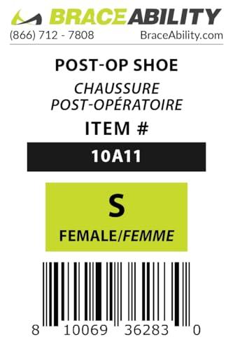 BraceAbility BraceAbility Post Op Shoe Foot Brace - Orthopedic Surgical Cast Shoe for Broken Toes, Injured Foot Protection, Stress Fracture Recovery Medical Boot for Women - FSA HSA Eligible (S - Female)
