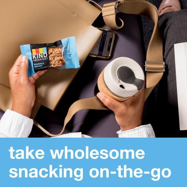 KIND KIND Breakfast Bars, Healthy Snacks, Blueberry Almond, Gluten Free, Whole Grains and Oats, 3g Protein, 12 Count