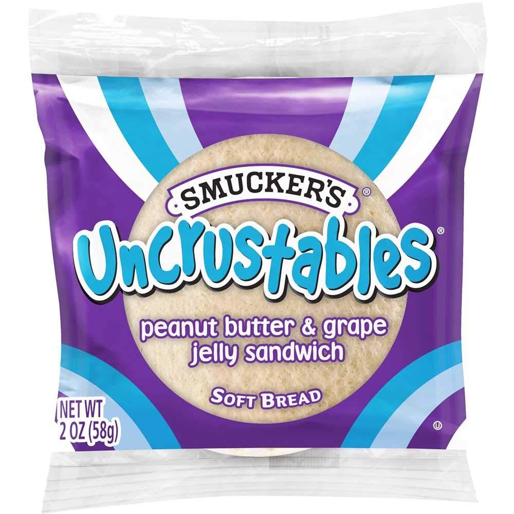 Smucker\'s Smuckers Uncrustables Peanut Butter and Grape Jelly Sandwich, 2 Ounce -- 60 per case.