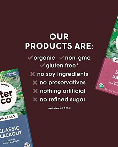 Alter Eco Alter Eco | Blackout Variety Pack | Pure Dark Cocoa, Fair Trade, Organic, Non-GMO, Gluten Free Dark Chocolate Bars - (4 Flavors - 8 Bars)