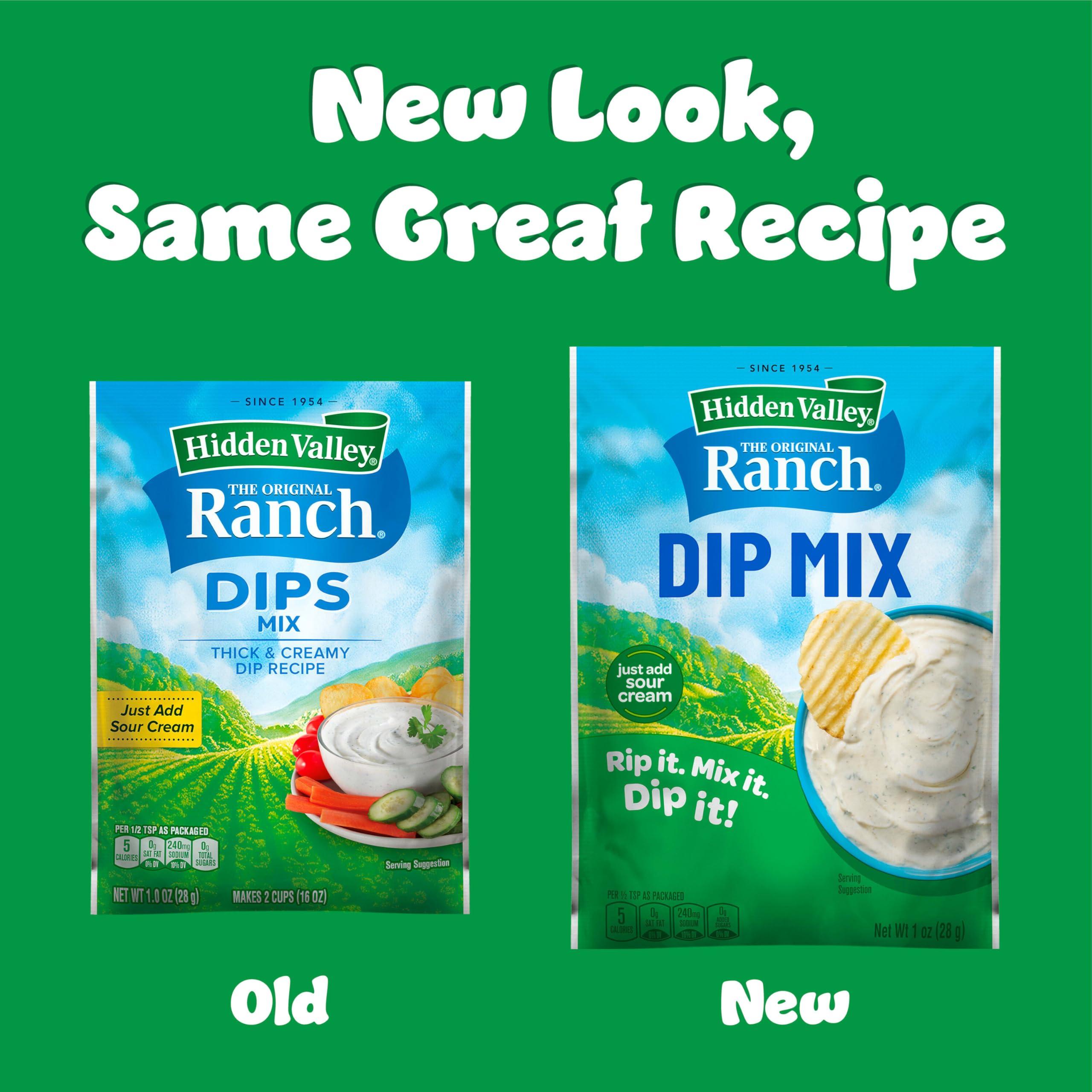 Hidden Valley Hidden Valley Original Ranch Dips Mix, 1 Ounce, Pack of 4 (Package May Vary)