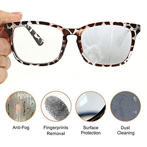 Muka Muka 100 Pcs Custom Microfiber Cleaning Cloth 6X6 Inch Full Color Printed Microfiber Cloth Promotional Item for Eyeglasses Lenses Electronics and Screens-7\" x 7\"