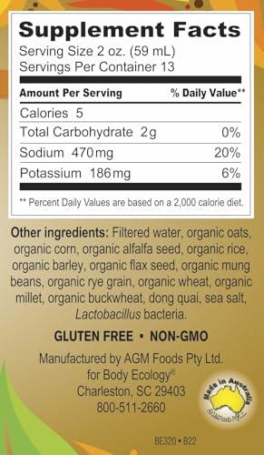 Body Ecology Body Ecology Dong Quai Probiotic Liquid | Herbal Probiotic Tonic Sparkling Bottle | 25oz Bottle