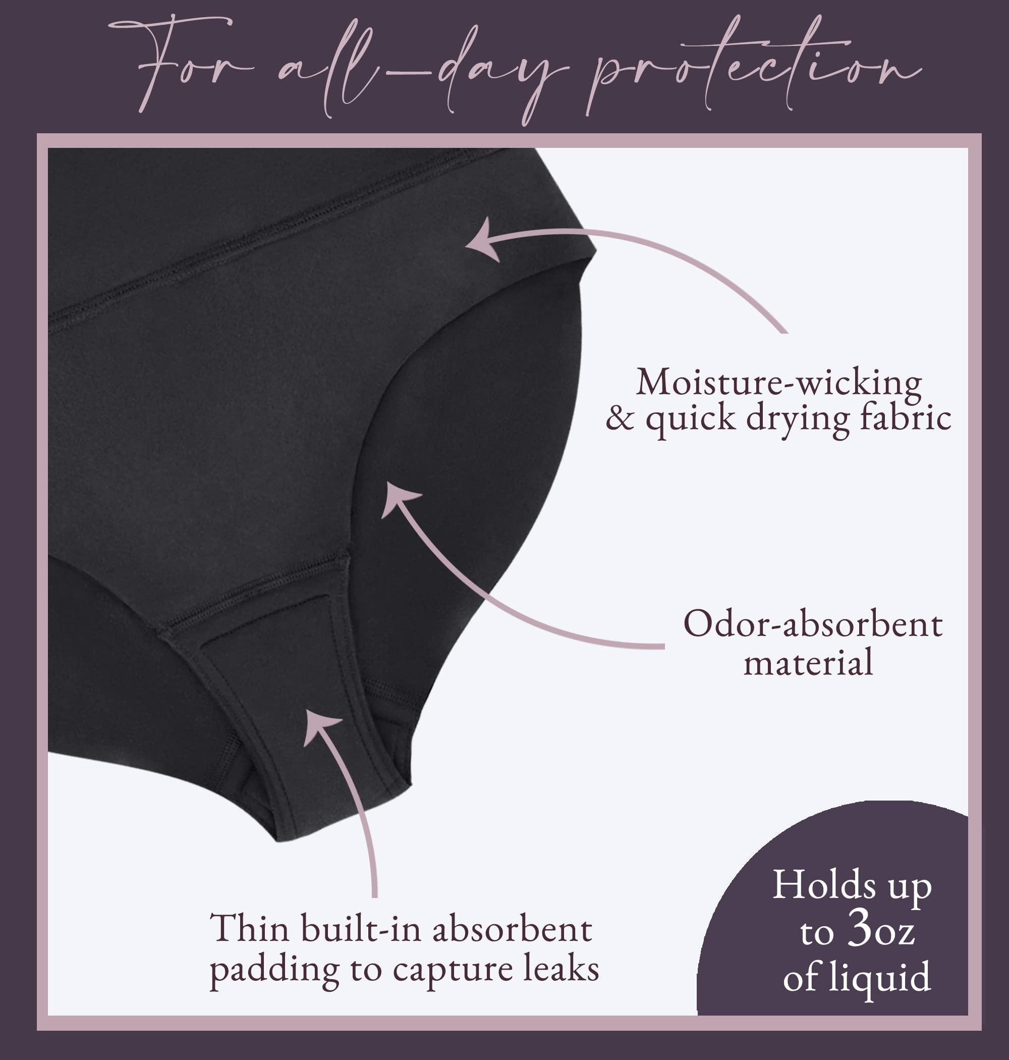 LUMANA LUMANA Leakproof Womens Leggings: Bladder Control Athletic Bottoms - Leggings with Pockets Designed with Built-in Bladder Leakage Pads for Women, 22" Inseam (Plum, 1X)