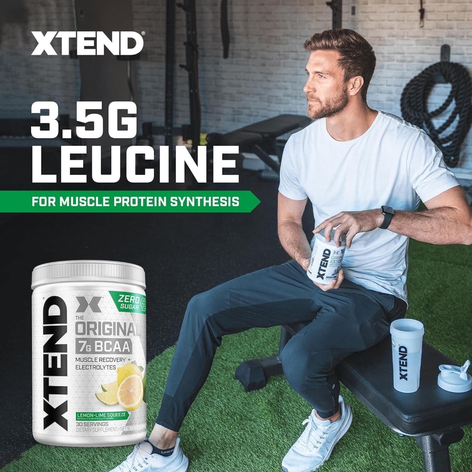 Xtend Xtend XTEND Original BCAA Powder 7g BCAA and 2.5g L-Glutamine, Sugar Free Post Workout Muscle Recovery Drink with Amino Acids for Men & Women, 30 Servings