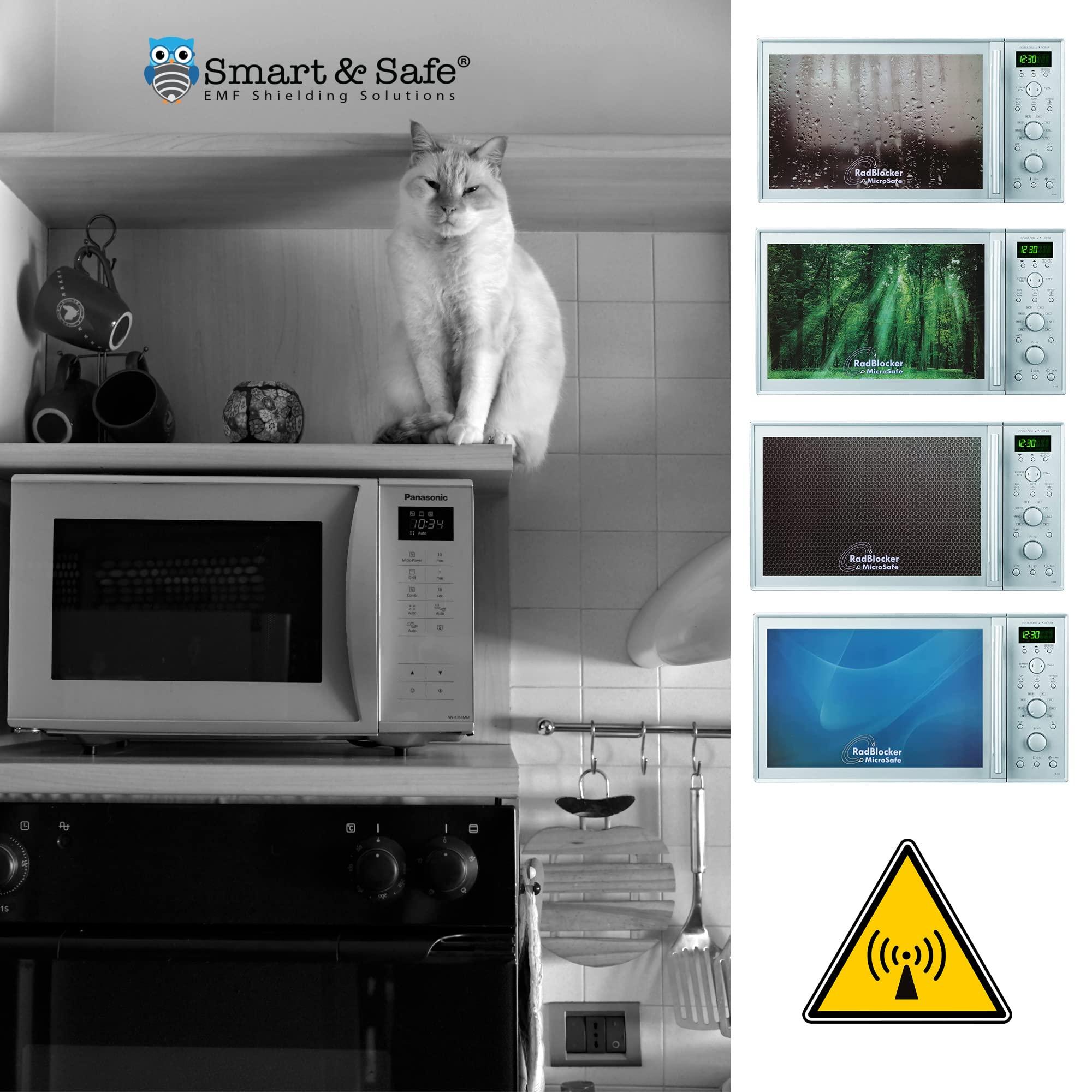 Smart-Safe.com Smart-Safe.com MicroSafe EMF Blocker Microwave Cover - Magnetic EMF Shield, MF & RF Frequency Protection 100% - EMF Blockers for Home Appliances, Easy Apply EMF Protection - Jungle Spirit, Medium 14"