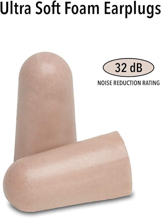 Mack\'s Mack\'s Ultra Soft Foam Earplugs, 10 Pair Bag - 32dB NRR, Comfortable Ear Plugs for Sleeping, Snoring, Travel, Concerts, Studying and Loud Noise | Made in USA