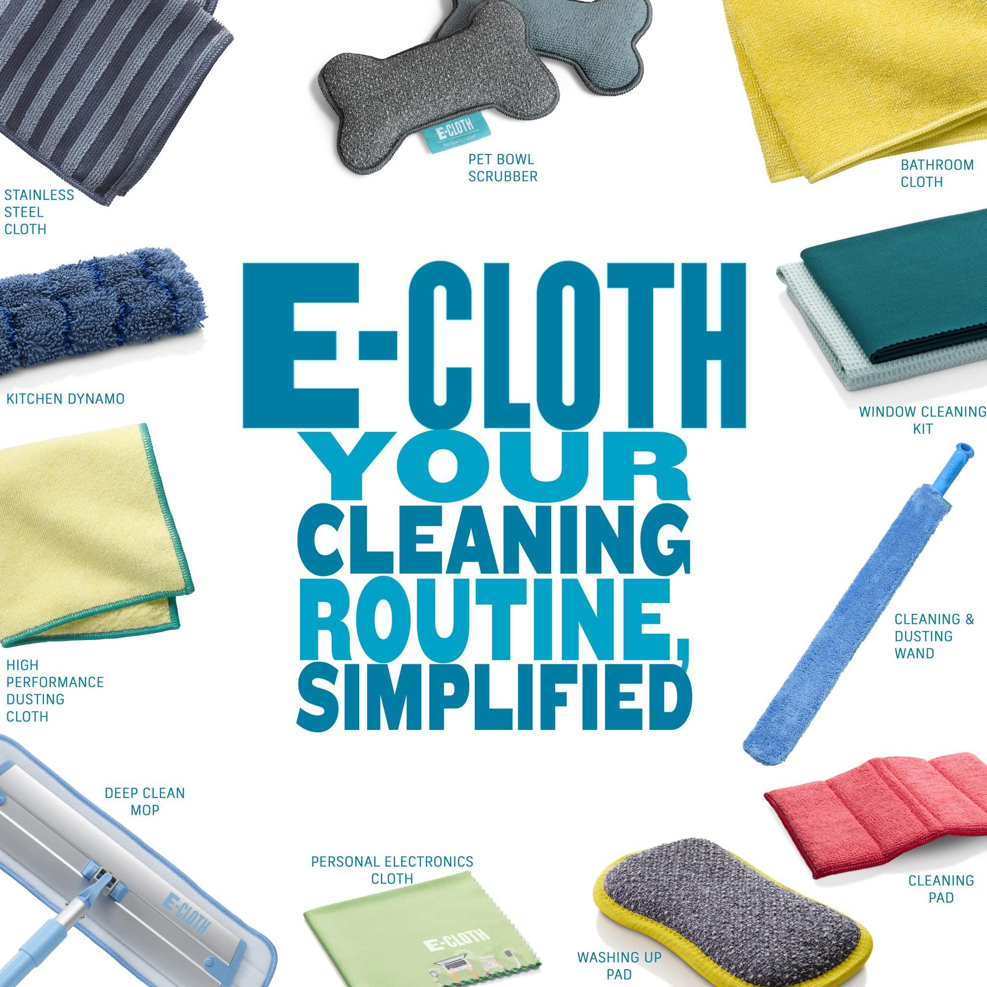 E-Cloth E-Cloth Bathroom Cleaning Kit, Premium Microfiber Cleaning Cloth, Ideal Bathroom, Shower and Bathtub Cleaner, Washable and Reusable, 100 Wash Guarantee